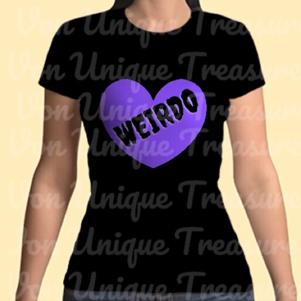 PREORDER Purple Heart Shape Weirdo Weird t-shirt